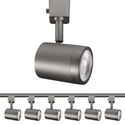 Wac Limited Charge Brushed Nickel 3000k Integrated Led Halo Style Linear Track Line Voltage Round Back Head 2 Pack H 8010 30 Bn The Home Depot Wac Limited Charge Brushed Nickel 3000k, Halo Led Track Lighting Heads