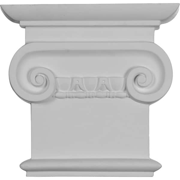 Ekena Millwork 8-1/4 in. x 1-3/4 in. x 7-7/8 in. Primed Polyurethane Classic Lonic Capital