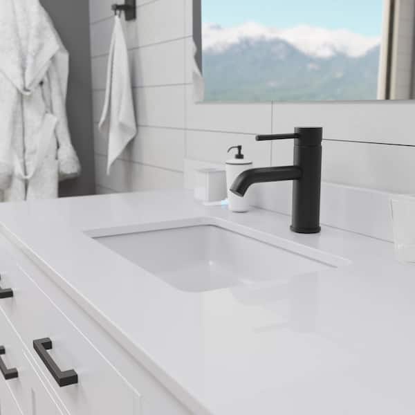 Beckett 54 in. W x 22 in. D Single Vanity in White with Cultured Marble Vanity Top in Carrara with White Basin