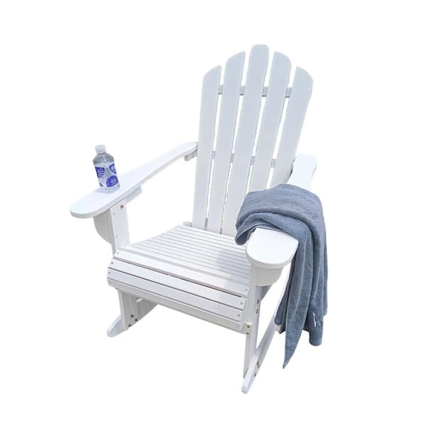 Unbranded Classic White Plastic Adirondack Chair (Set of 1)