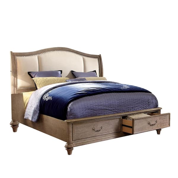 Belgrade I Rustic Natural Tone Queen Bed