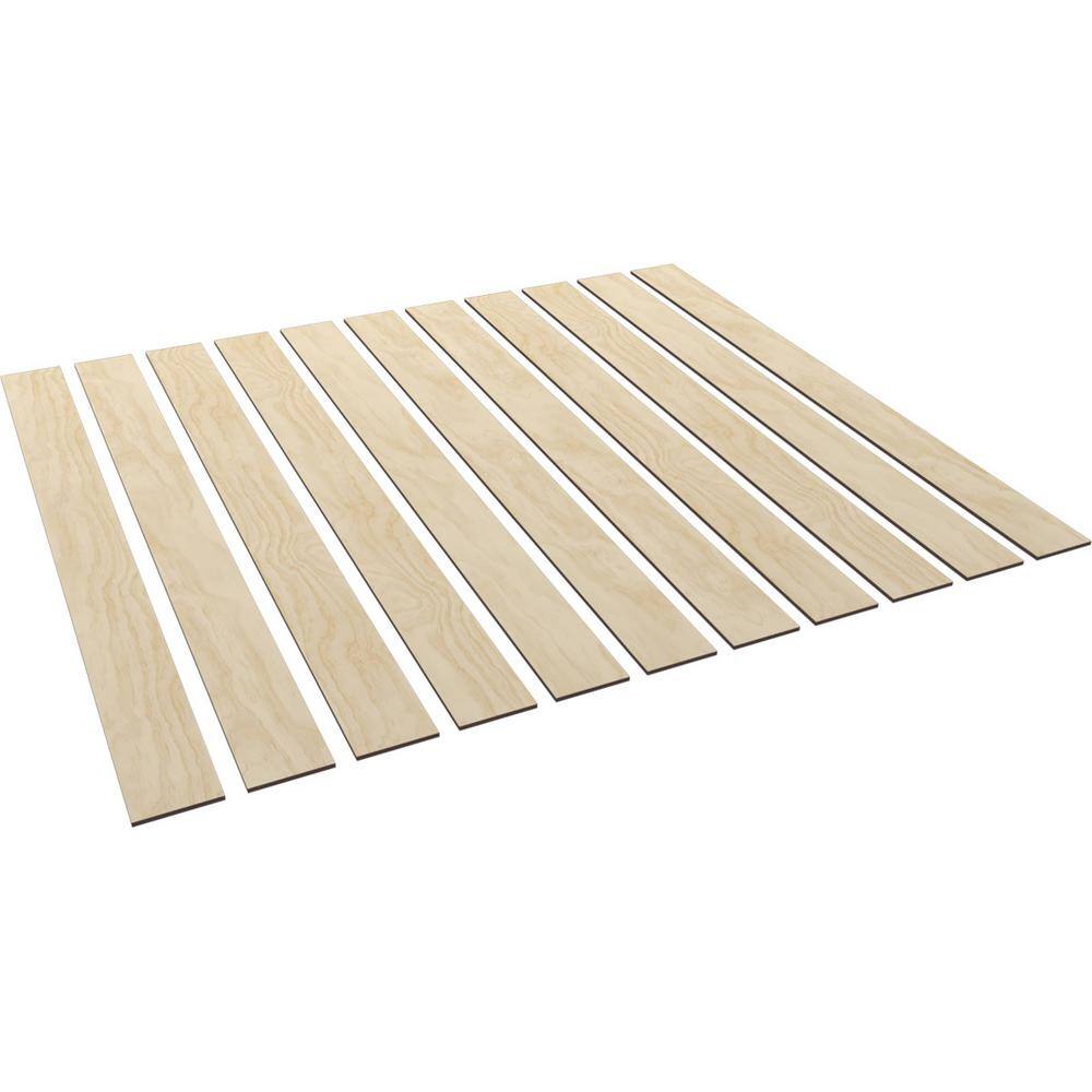Adjustable Birch Wood Slat Wall Panel Kit, 47"H x 4"W