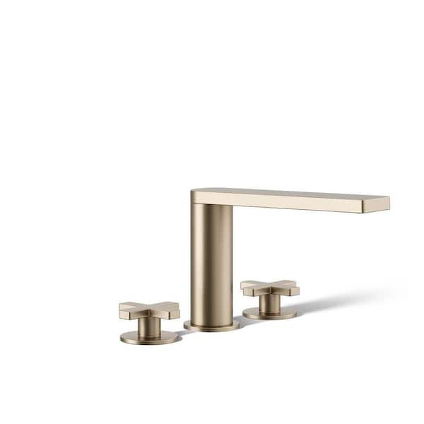 KOHLER Composed 2-Handle Deck-Mount Bath Faucet with Cross Handles in Vibrant Brushed Bronze