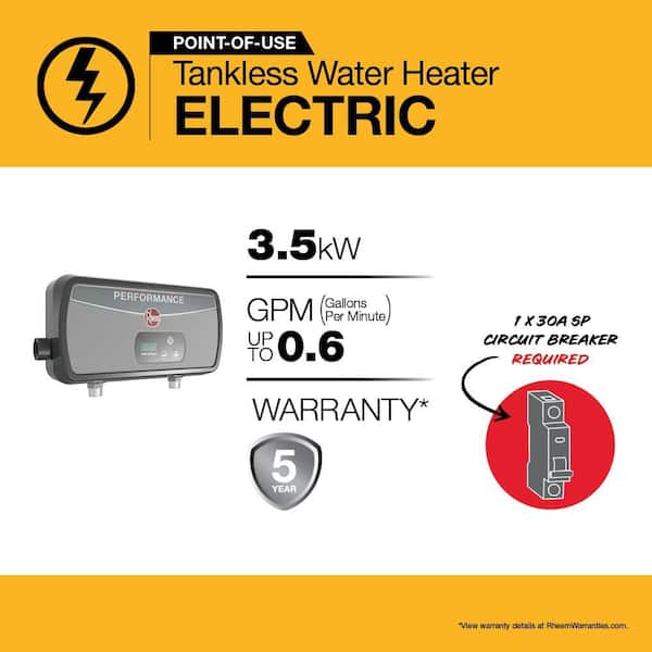 Performance 3.5 kW 0.68 GPM 120-Volt Point of Use Tankless Electric Water Heater