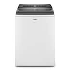 4.7 cu. ft. White Top Load Washing Machine with Built-in Water Faucet and Stain Brush