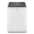 4.7 cu. ft. Top Load Washer with Agitator, Adaptive Wash Technology, Quick Wash Cycle and Pretreat Station in White