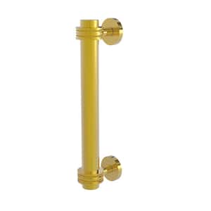 8 in. Center-to-Center Door Pull with Dotted Aents in Polished Brass