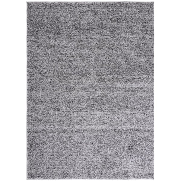 Retro 4 ft. x 6 ft. Dark Gray/Light Gray Solid Area Rug