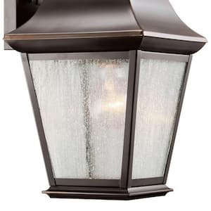 Mount Vernon 16.75 in. 1-Light Olde Bronze Outdoor Hardwired Wall Lantern Sconce with No Bulbs Included (1-Pack)