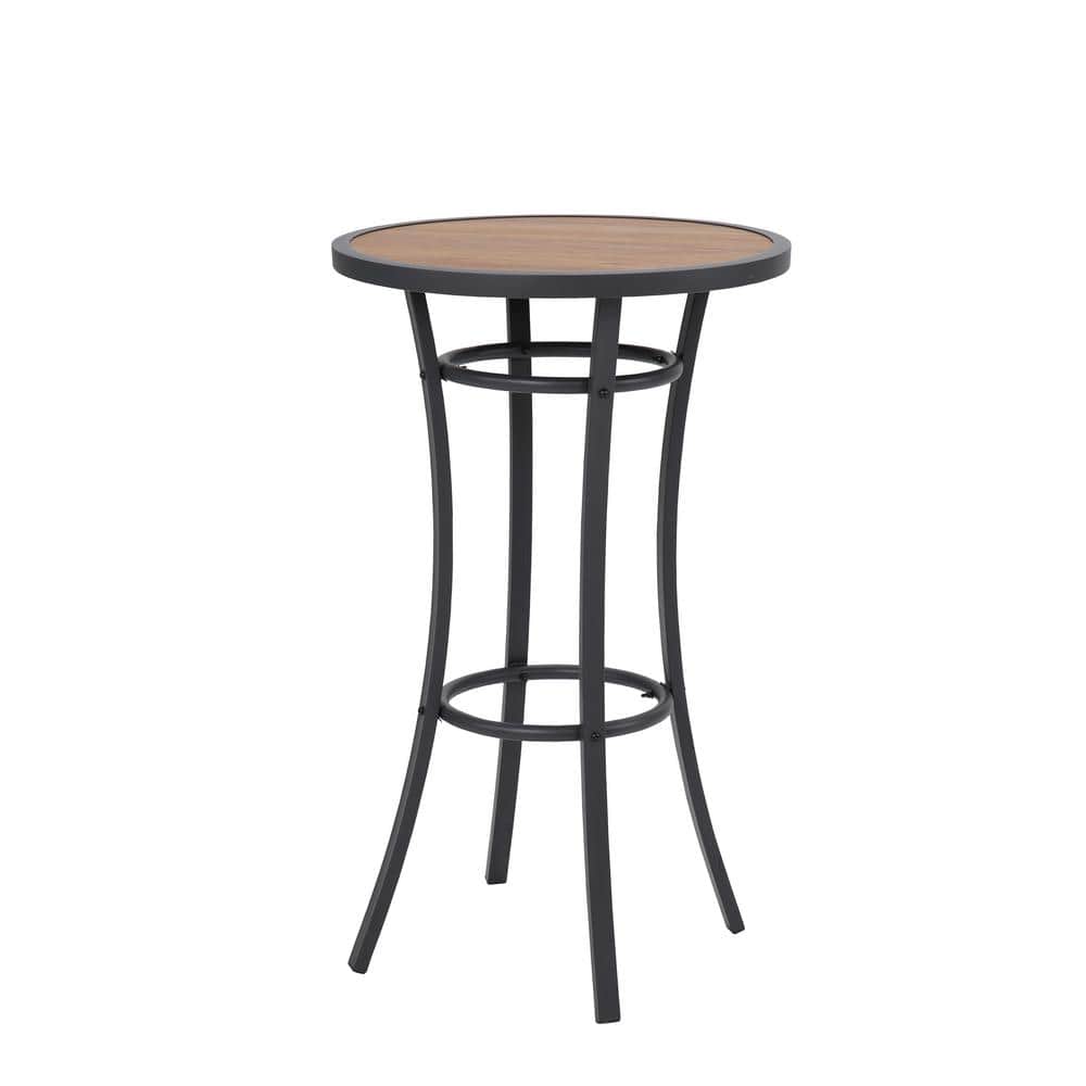 Cesicia Metal Framed Ceramic Top Outdoor Bistro Bar Table K-BK-8 - The Home Depot
