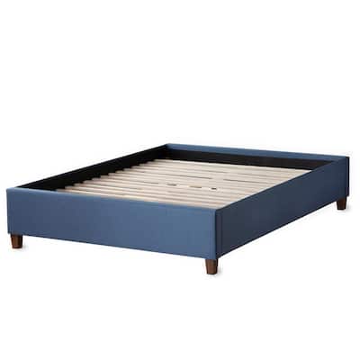 Brookside Ava Navy Cal King Upholstered, Bed Frame No Headboard Double