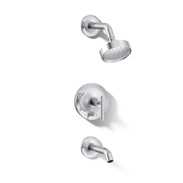 Purist Rite-Temp Bath and Shower Trim Kit 1.75 Gpm with Lever Handle in Polished Chrome
