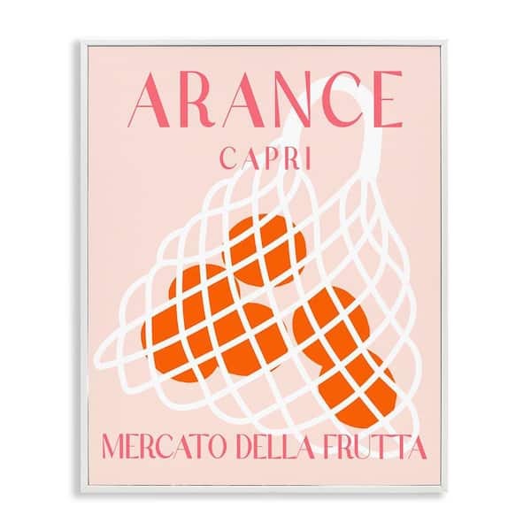 Stupell Industries Modern Apples Fruit Market by Daphne Polselli White Framed Food Giclee Art Print 14 in. x 11 in.