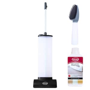 Compact Cordless Carpet Cleaning Kit with Manual Shampooer, Handy Portable Spot Treatment Upholstery Brush and Shampoo