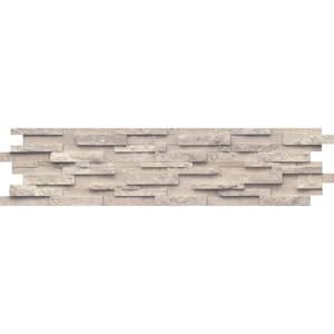 Limestone Presidio Ivory Ivory 5.91 in. x 23.62 in. Stacked Stone Honed Limestone Mosaic Tile (0.969 sq. ft./Each)