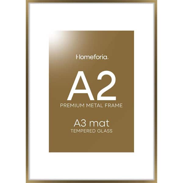 16.5 x 23.5 inch Bronze Tempered Glass Hanging Picture Frame