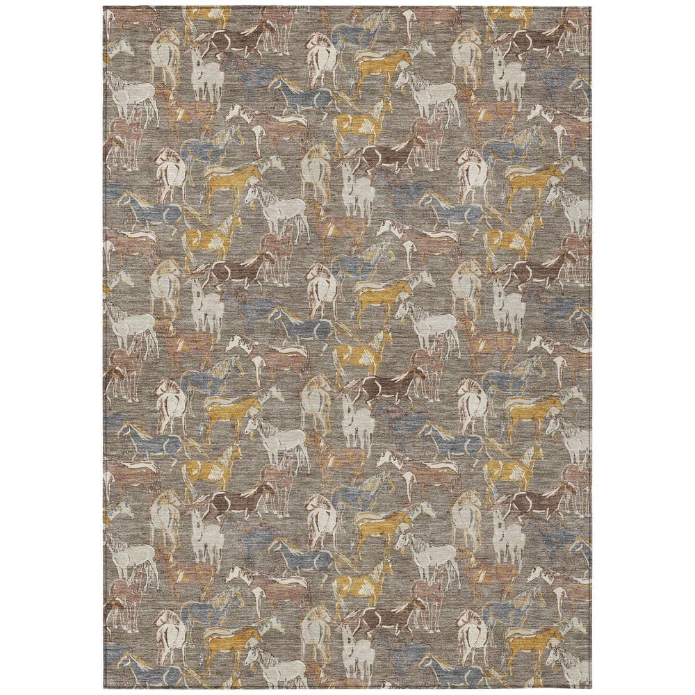 Chantille Machine Washable Indoor/Outdoor Abstract ACN2520 Taupe 3 ft. x 4 ft. Area Rug price history on PriceWatchPro