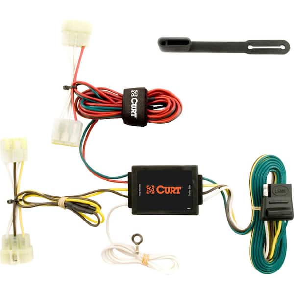 CURT Custom Vehicle-Trailer Wiring Harness, 4-Way Flat Output, Select Toyota Pickup, Tacoma, Quick Wire T-Connector