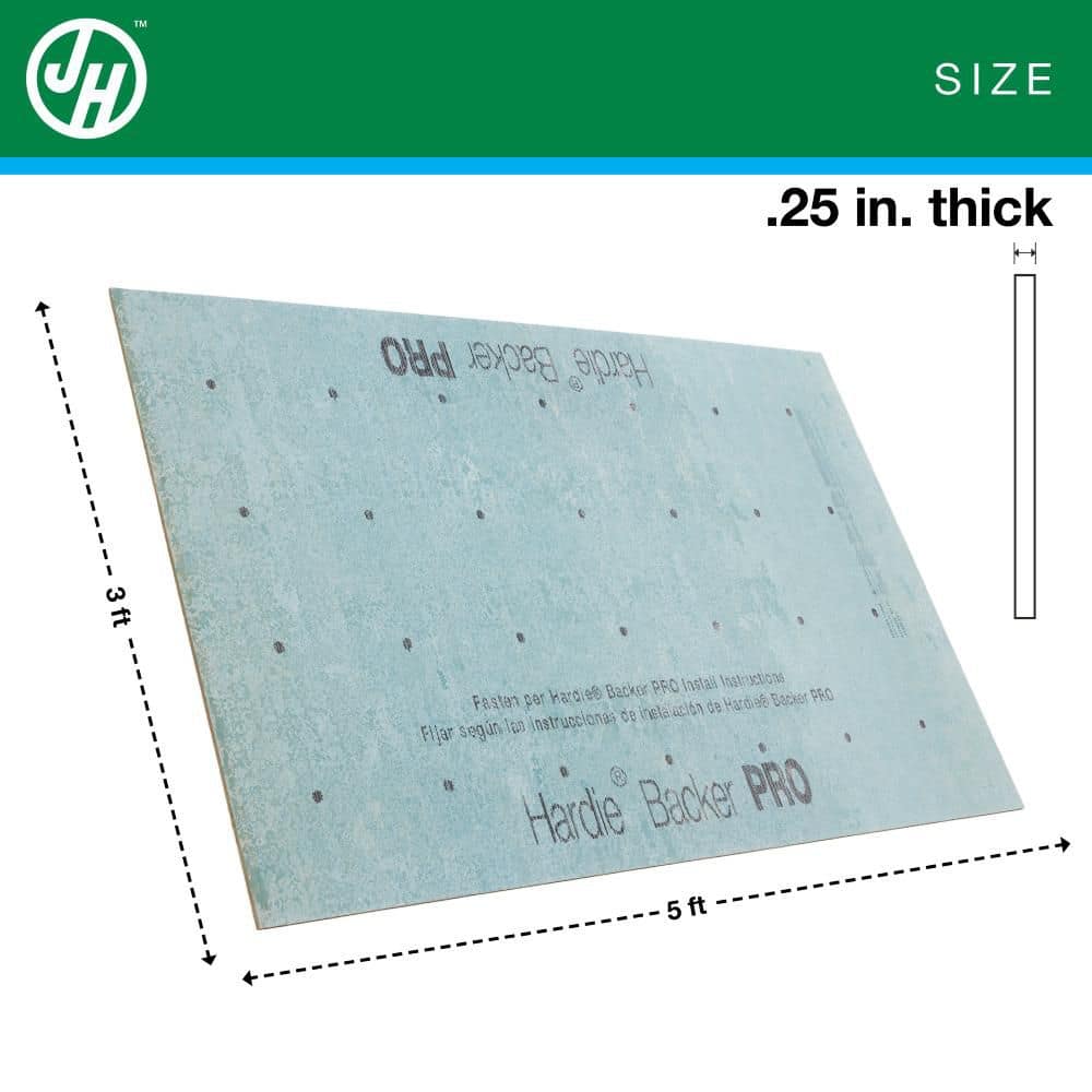Question Printmaking Have a question about James Hardie Hardie Backer Pro 1/4 in. x 3 ft. X ...