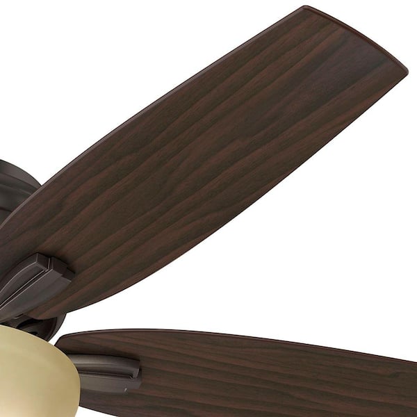 Hunter - Newsome 52 in. Indoor Premier Bronze Bowl Light Kit Low-Profile Ceiling Fan
