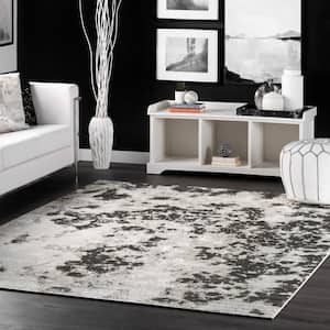 Alina Gray 6 ft. 7 in. x 9 ft. Abstract Indoor Area Rug