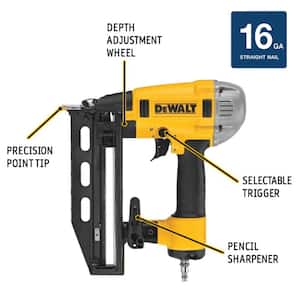 Pneumatic 16-Gauge 2-1/2 in. Nailer and 2 in. x 16-Gauge Straight Finish Nails (2500 Per Box)