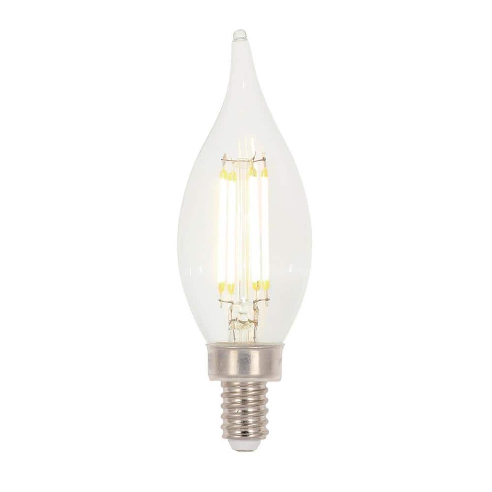 Clear Dimmable 60W Equivalent LED Candelabra Bulbs, Set of 6