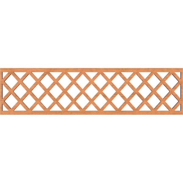 Ekena Millwork Manchester Fretwork 0.375 in. D x 47 in. W x 12 in. L Cherry Wood Panel Moulding