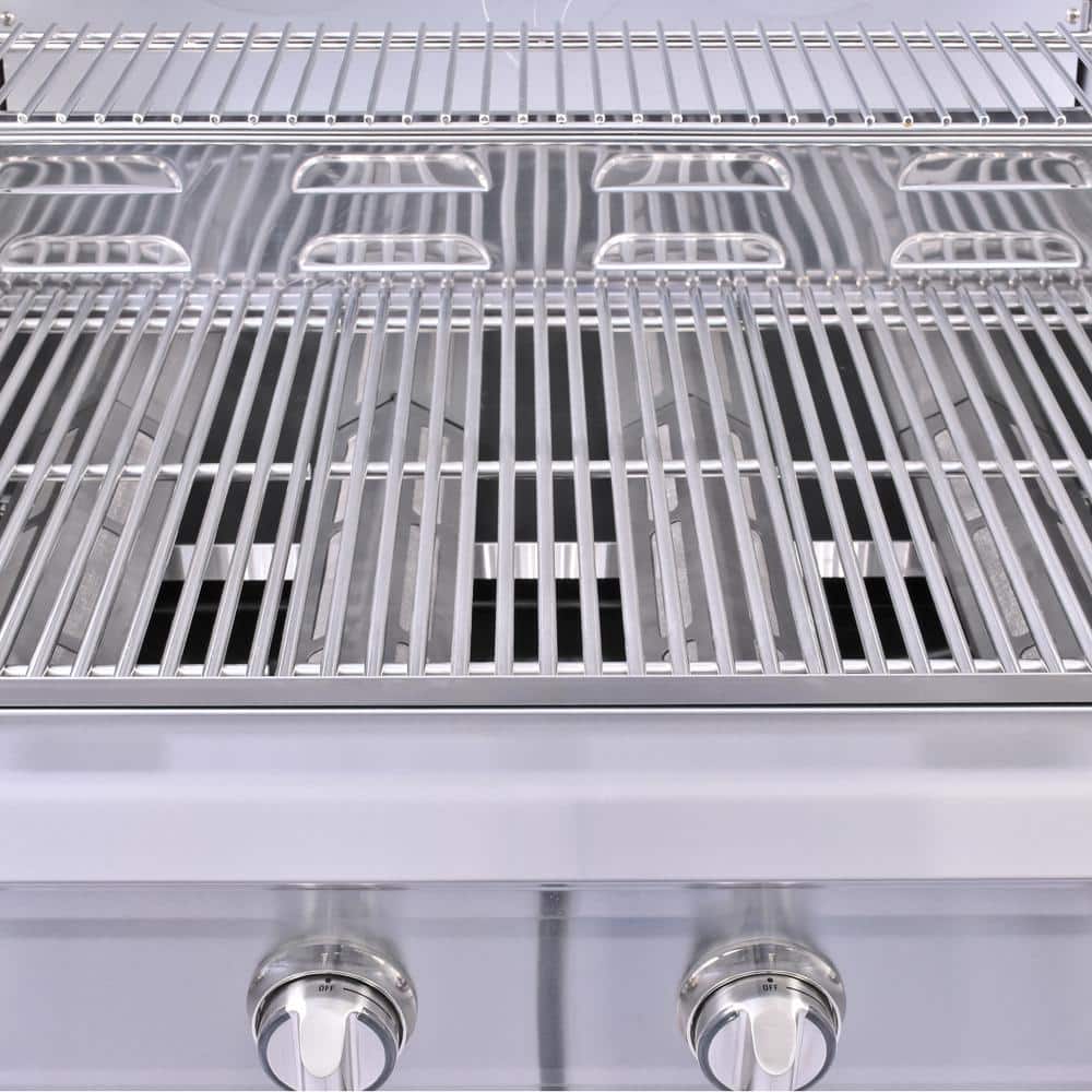 Stainless Steel 4-Burner Gas Grill with Side Burner
