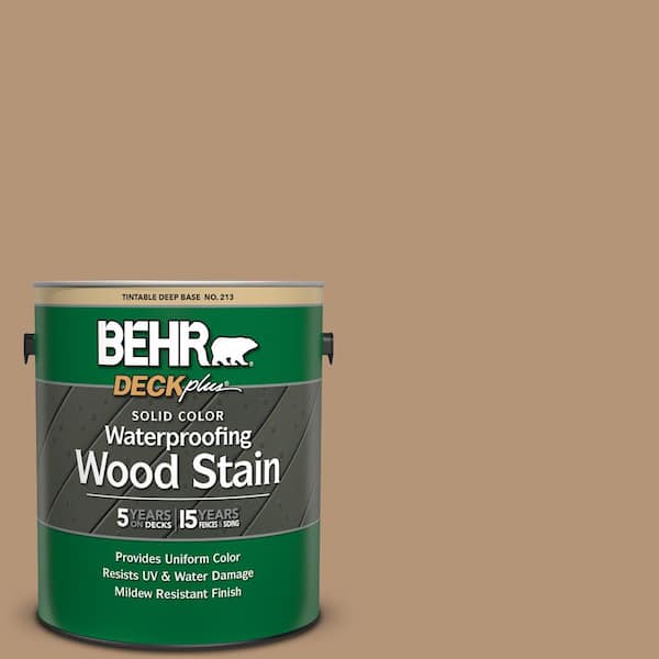 BEHR DECKplus 1 gal. #280F-4 Burnt Almond Solid Color Waterproofing Exterior Wood Stain