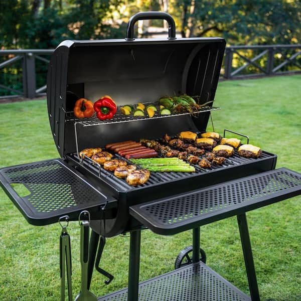 Char-Griller Blazer Charcoal Grill in Black 2130 - The Home Depot
