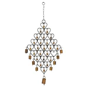 31 in. Brass Metal Windchime with Bells