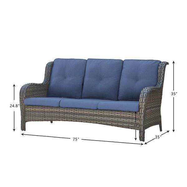 glenlee wicker outdoor loveseat