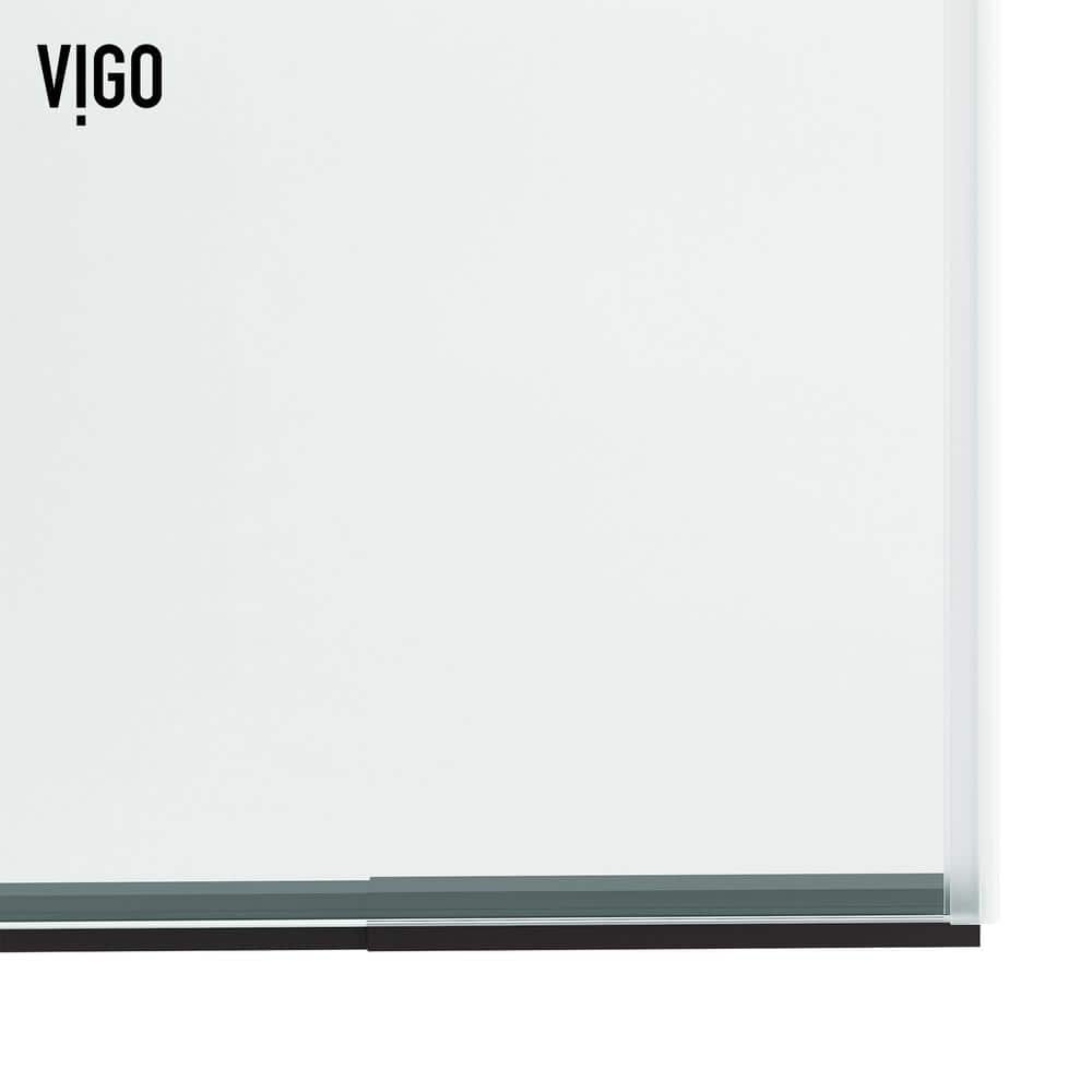 Houston 66" Frameless Matte Black Sliding Tub Door with Clear Glass