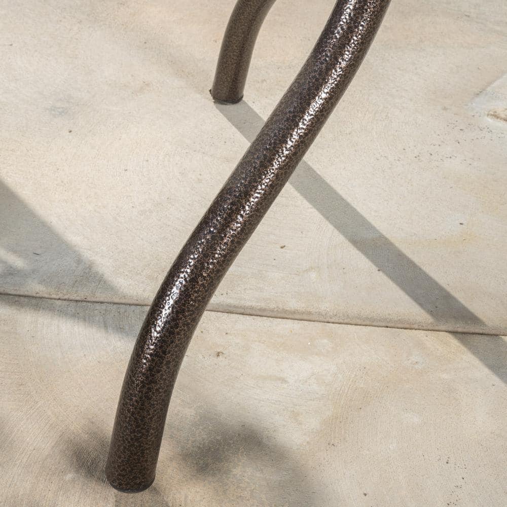 Phoenix Hammered Bronze Cast Aluminum Rectangular Patio Dining Table