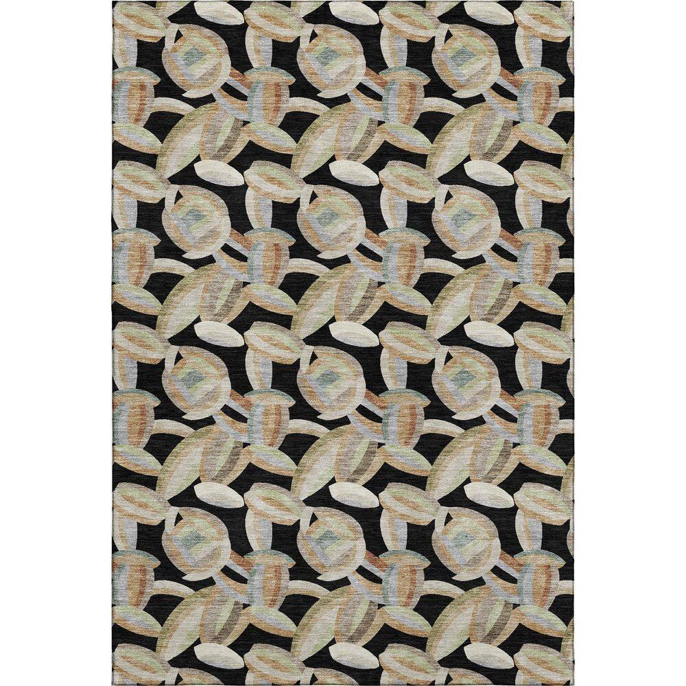 Mayfield Premium Machine Washable Abstract AMF2454 Black 3 ft. x 5 ft. Area Rug price history on PriceWatchPro