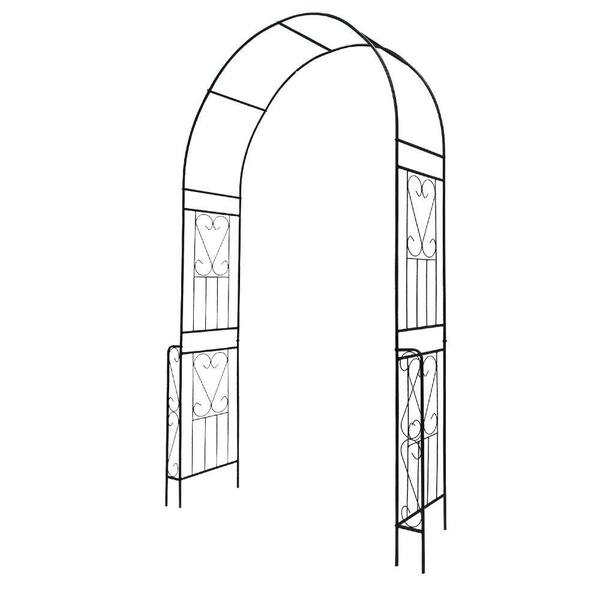 Jushua Metal Garden Arch W55'' x H94.5'' Garden Arbor Trellis Climbing ...