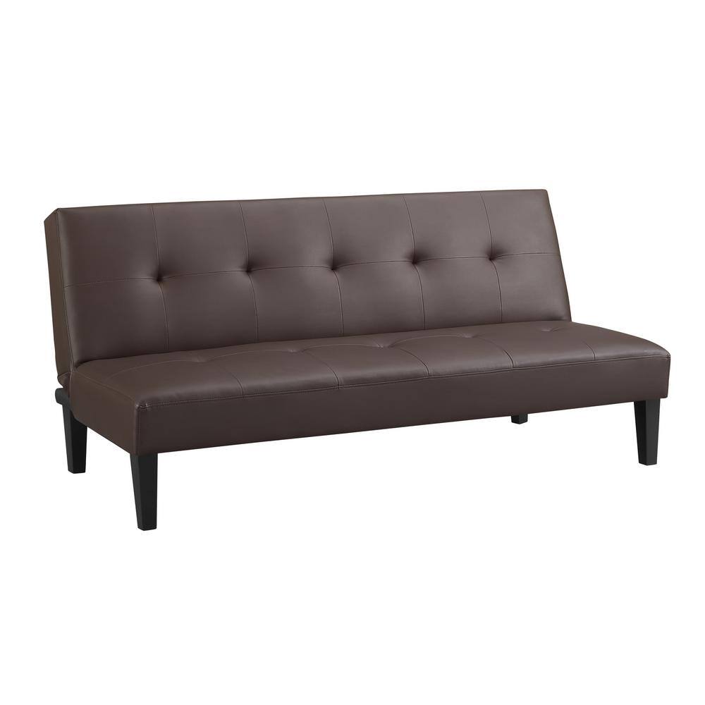 Buy Espresso Futon Sofa Bed, Faux Leather Futon Couch, Sofa Bed Couch