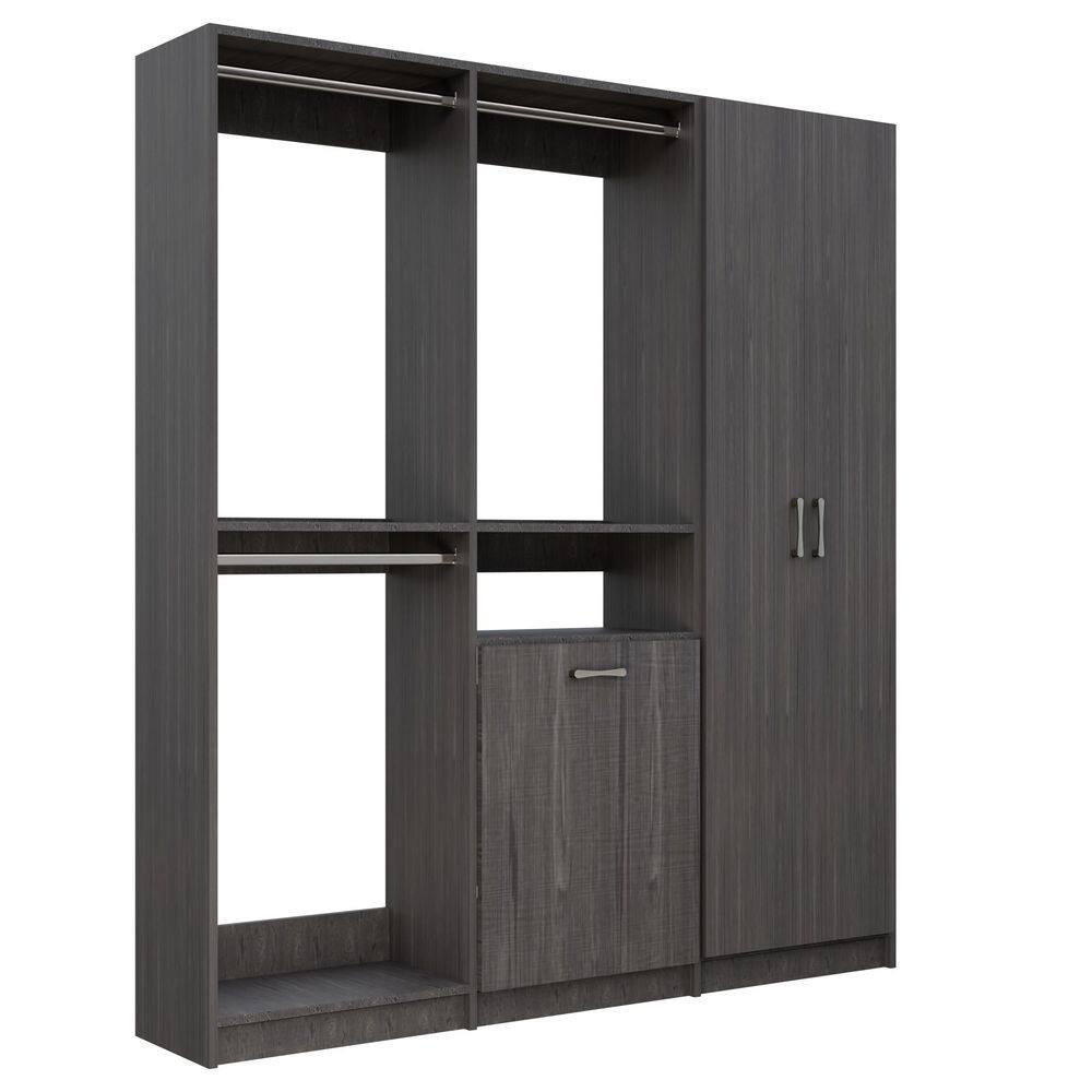 Alto Laundry Room 85.5 in W Grey Double Hang, Hang w Hamper and Shelf Tower w Doors 13-Shelf Wood Closet System price history on PriceWatchPro