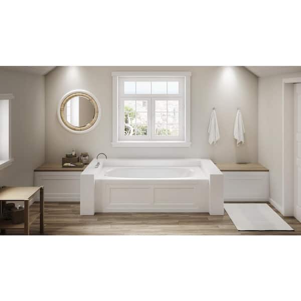 AMIGA 72 in. x 36 in. Whirlpool Bathtub with Left Drain in White