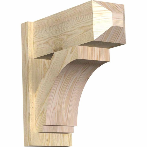 Ekena Millwork 8 in. x 20 in. x 20 in. Douglas Fir Imperial Craftsman Rough Sawn Outlooker