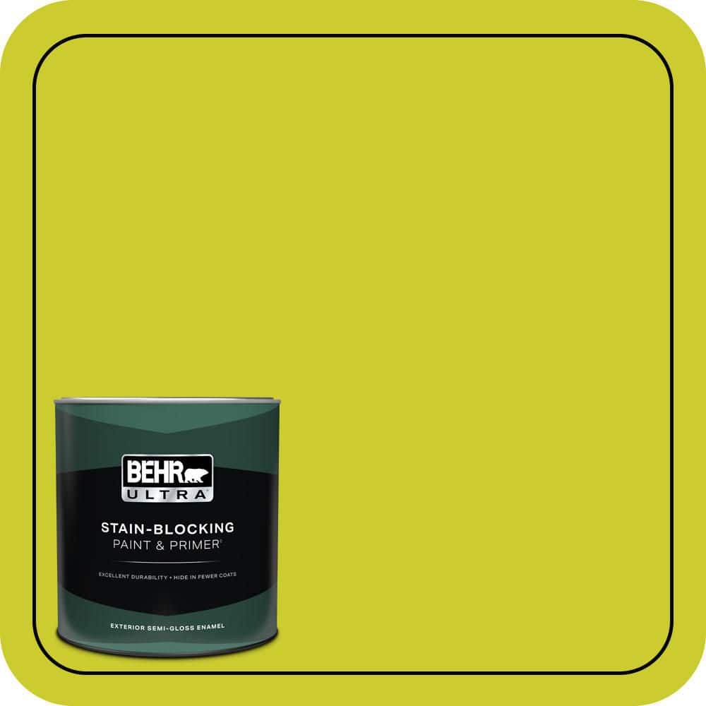 1 qt. #S-G-400 Lime Pop Semi-Gloss Enamel Exterior Paint & Primer price history on PriceWatchPro