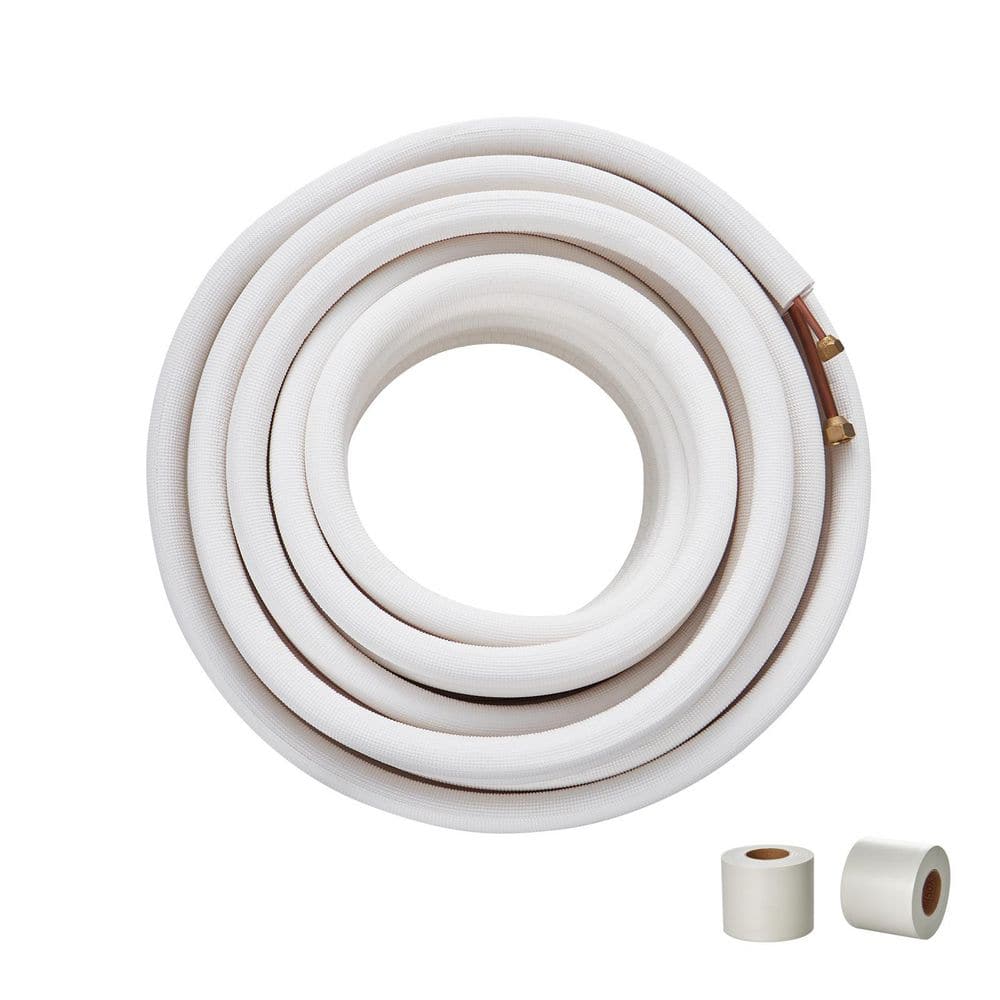 50 ft. Mini Split Line Set 1/4 in. 3/8 in. O.D Copper Tubing Pipes and Triple-Layer Insulation for Air Conditioning price history on PriceWatchPro