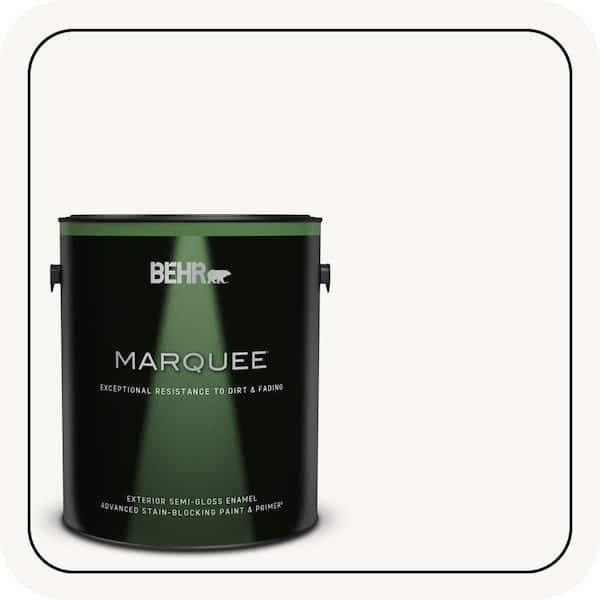 BEHR MARQUEE 1 gal. Ultra Pure White Semi-Gloss Enamel Exterior Paint & Primer