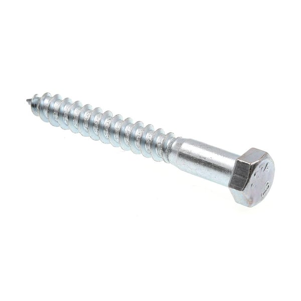 Prime-Line A307 Grade A Zinc Plated Steel 3/8 in. x 3 in. External Hex Lag Screws (50-Pack)