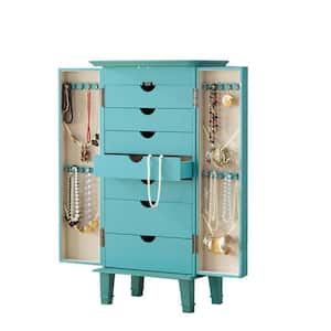 Carson Turquoise Jewelry Armoire Locking 40" H x 19" W x 14" D