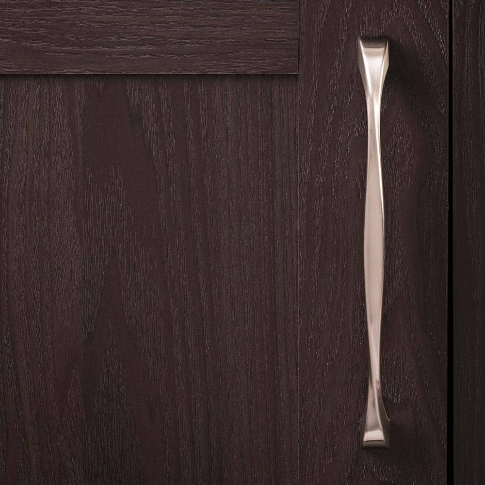 Satin Nickel 8 1/4" Modern Bar Cabinet Pulls with Mounting Hardware