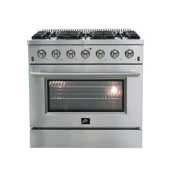 Forno Galiano Professional 36 in. Freestanding Gas Range in Stainless