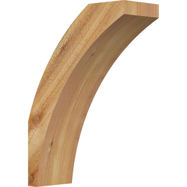 Ekena Millwork 4"W x 10"D x 14"H Thorton Rough Sawn Knee Brace, Western Red Cedar