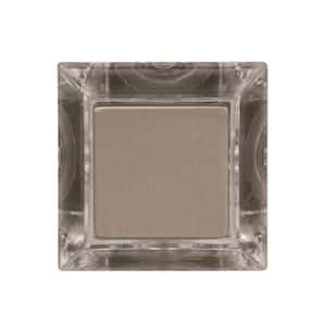 Abernathy 1-1/16 in. (27mm) Classic Clear/Satin Nickel Square Cabinet Knob